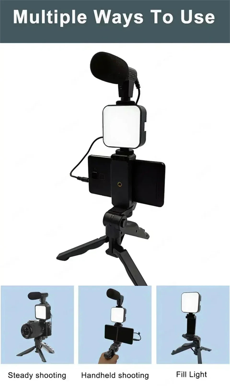 Kit vidéo smartphone avec accessoires