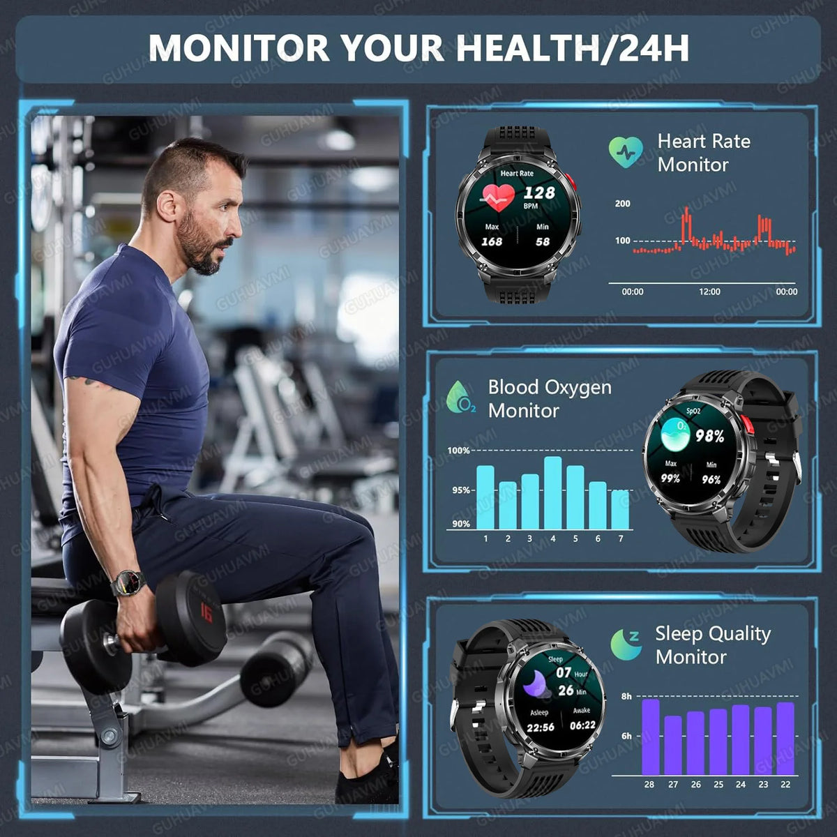 Montre connectée T-Rex3 Pro avec suivi sportif