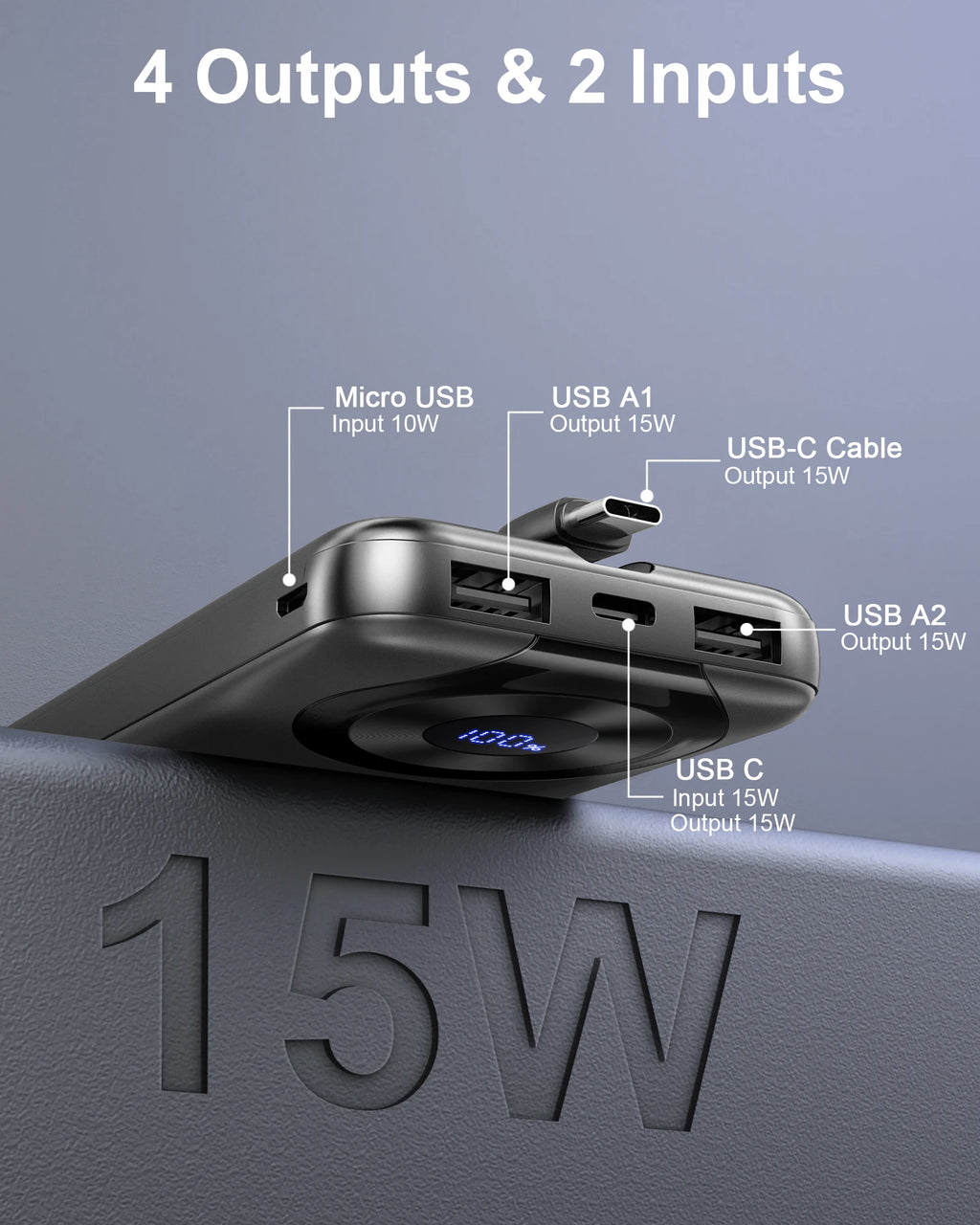 Batterie externe 10 000 mAh – t'évite l'angoisse des 5 %