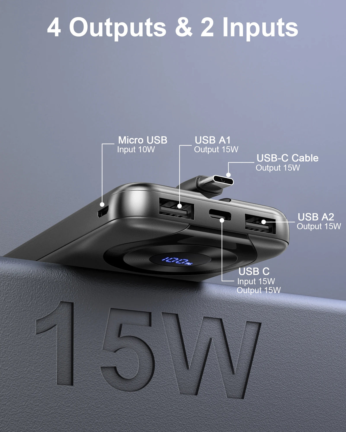 Batterie externe 10 000 mAh – t'évite l'angoisse des 5 %