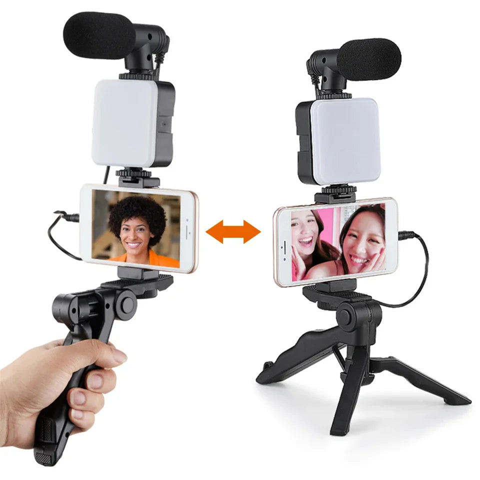 Trépied et accessoires du kit de création de contenu
