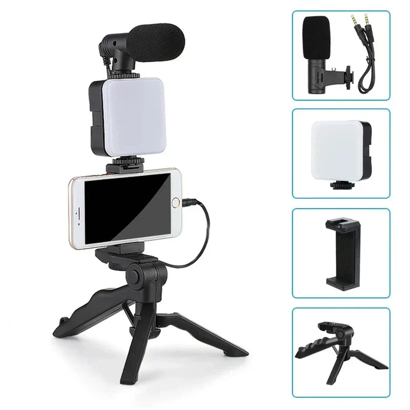 Kit VlogMaster avec trépied, microphone et lumière