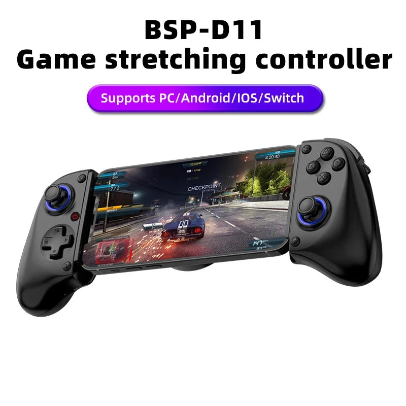 Manette gaming Bluetooth télescopique BSP-D11 blanche pour smartphone
