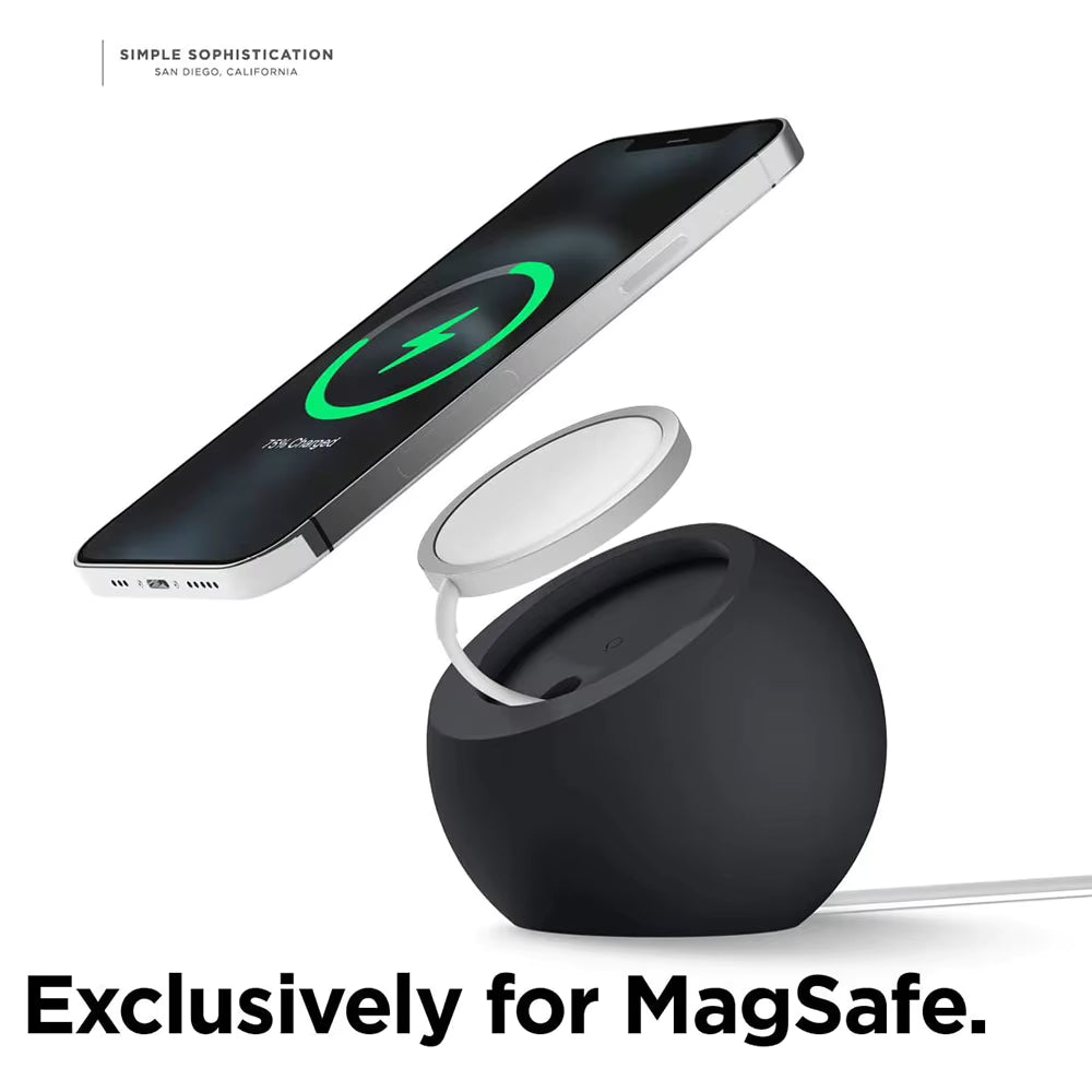 Support MagSafe exclusif pour iPhone, design boule en silicone